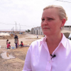 Lise Grande at Baharka IDP (refugee) camp near Erbil