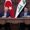 PM Muhammad Al-Sudani, and President of Turkey, Recep Tayyip Erdogan, Baghdad 220424 d