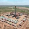 oil field, possibly Bazargan (Min of Oil)
