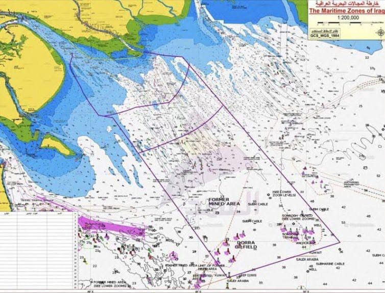 Iraq Deposits Maritime Zones Map; Kuwait Lodges Protest